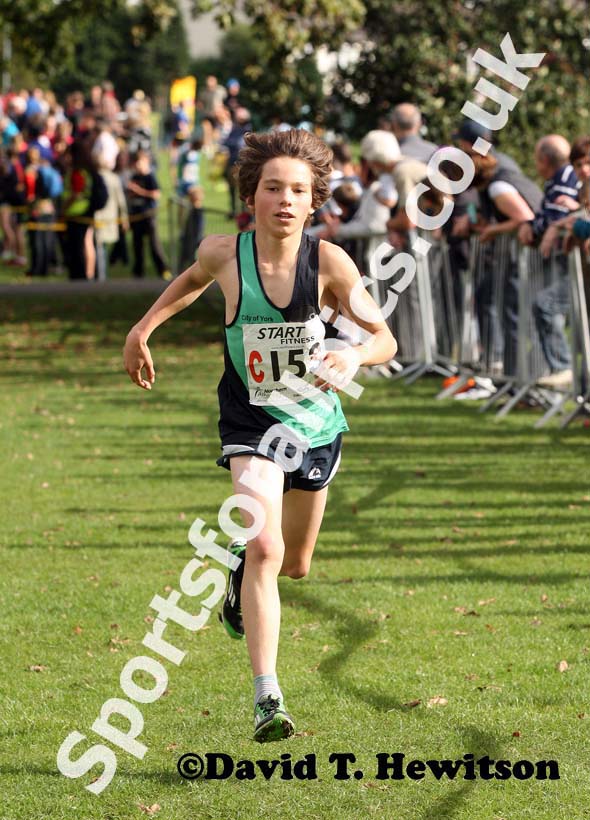 City of York winning the under-13 boys Northern Cross Country Relays, Graves Park, Sheffield.